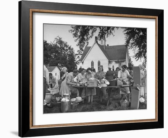 Women Preparing for the Church Picnic-Bob Landry-Framed Photographic Print