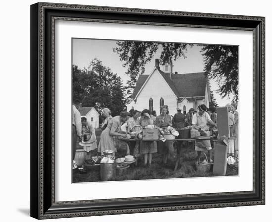 Women Preparing for the Church Picnic-Bob Landry-Framed Photographic Print