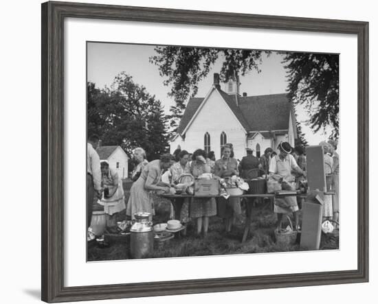 Women Preparing for the Church Picnic-Bob Landry-Framed Photographic Print