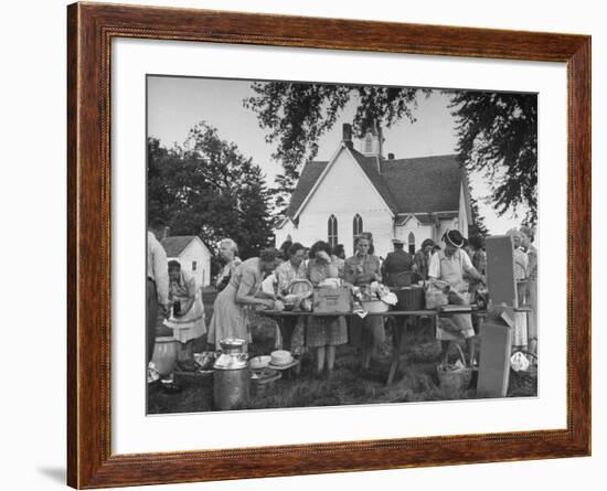 Women Preparing for the Church Picnic-Bob Landry-Framed Photographic Print