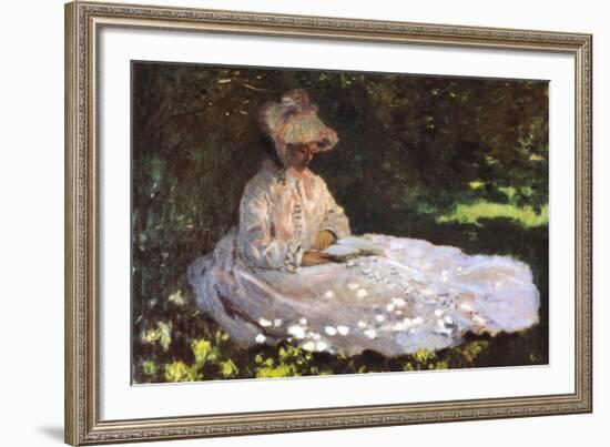 Women Reading-Claude Monet-Framed Art Print