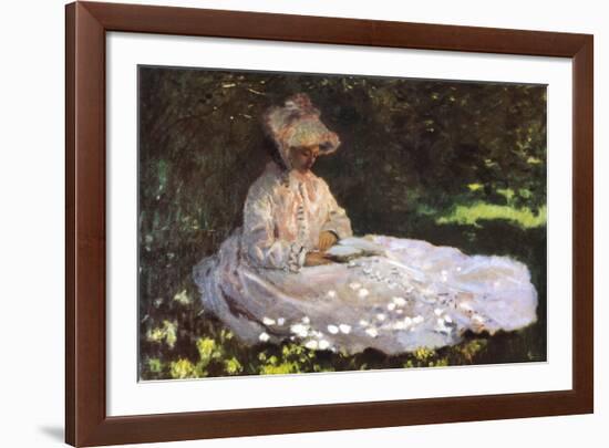 Women Reading-Claude Monet-Framed Art Print