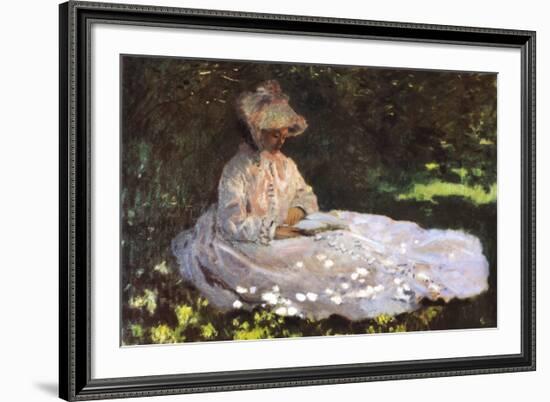 Women Reading-Claude Monet-Framed Art Print