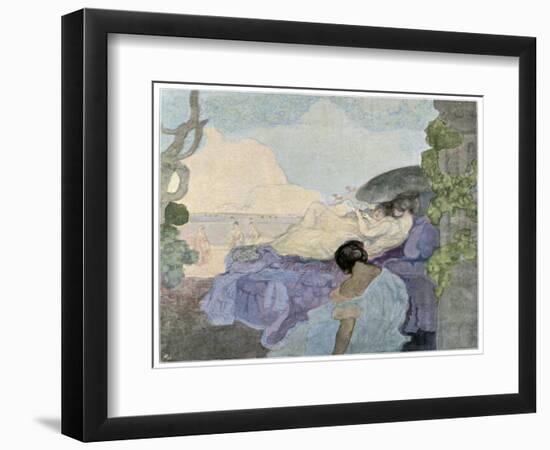 Women Relaxing by the Sea, 1898-Charles Conder-Framed Giclee Print