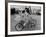 Women Riding Bicycles in Saigon-John Dominis-Framed Photographic Print