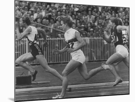 Women Runners Competing at the Olympics-null-Mounted Premium Photographic Print