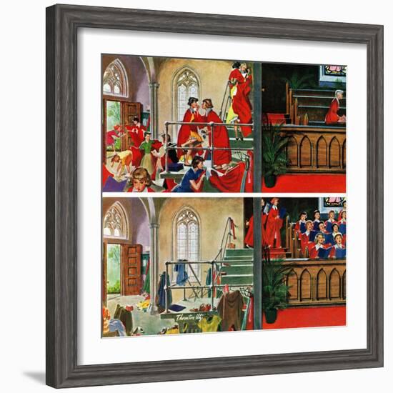 "Women's Choir", May 3, 1958-Thornton Utz-Framed Giclee Print