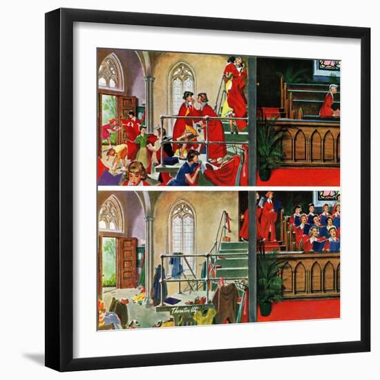 "Women's Choir", May 3, 1958-Thornton Utz-Framed Giclee Print