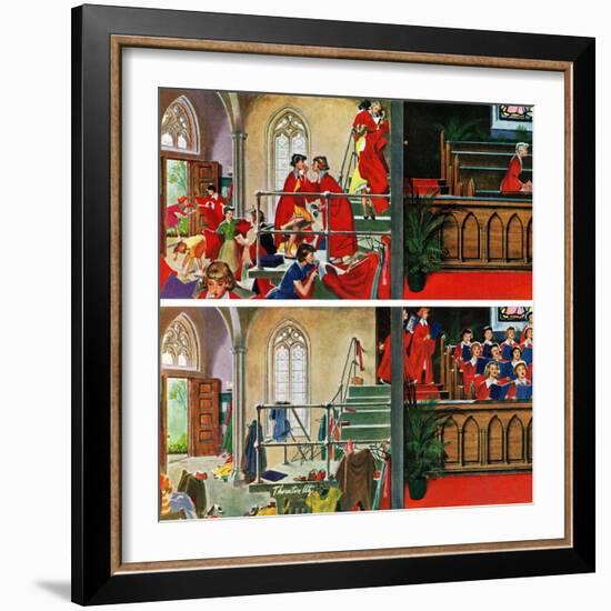 "Women's Choir", May 3, 1958-Thornton Utz-Framed Giclee Print