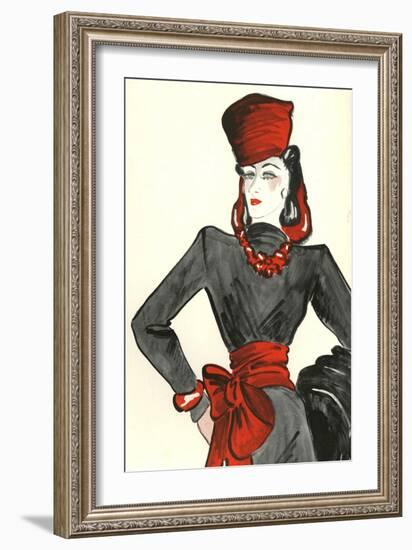 Women's Fashion 1930s, 1939, UK-null-Framed Giclee Print