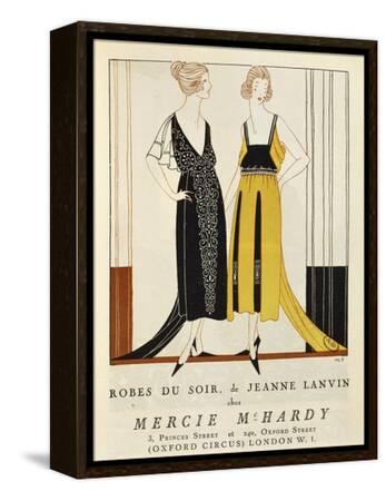 Fashion Plate Depicting Evening Dresses 