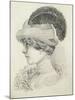 Women's Fashion Plate Depicting Hat by Robert Funke, Sketch, 1910-null-Mounted Giclee Print