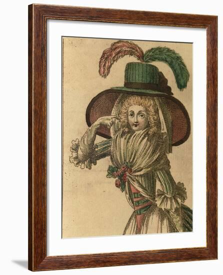 Women's Fashion Plate from Fashion Periodical La Donna Galante Ed Erudita-null-Framed Giclee Print