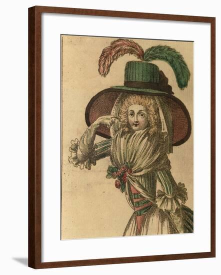 Women's Fashion Plate from Fashion Periodical La Donna Galante Ed Erudita-null-Framed Giclee Print