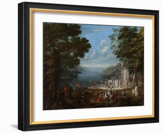 Women's Festival on the Bosphorus, 1737-Jean-Baptiste Vanmour-Framed Giclee Print