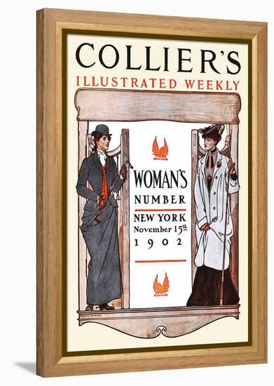 Women's Number New York-Edward Penfield-Framed Stretched Canvas