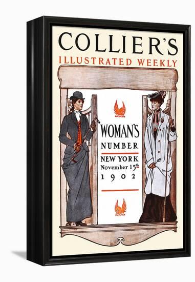 Women's Number New York-Edward Penfield-Framed Stretched Canvas