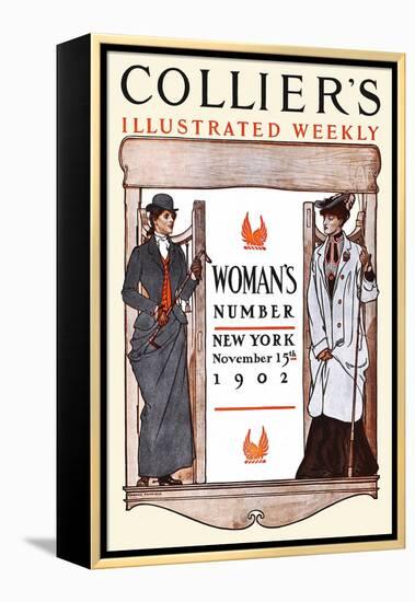 Women's Number New York-Edward Penfield-Framed Stretched Canvas