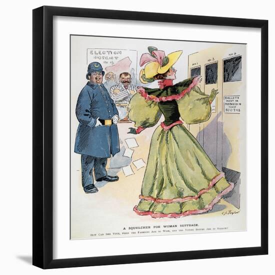 Women's Rights Cartoon-C. Jay Taylor-Framed Giclee Print