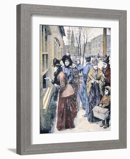 Women's Suffrage in the Usa: Women Voting in the Wyoming Territory after Winning That Right in 1869-American-Framed Giclee Print