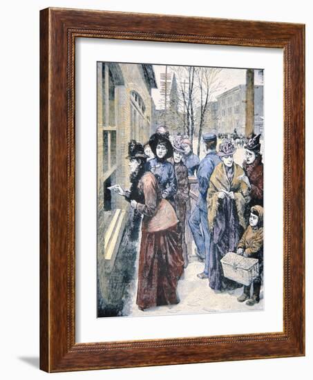 Women's Suffrage in the Usa: Women Voting in the Wyoming Territory after Winning That Right in 1869-American-Framed Giclee Print