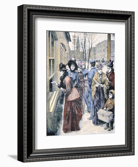 Women's Suffrage in the Usa: Women Voting in the Wyoming Territory after Winning That Right in 1869-American-Framed Giclee Print