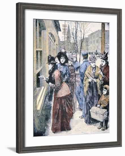 Women's Suffrage in the Usa: Women Voting in the Wyoming Territory after Winning That Right in 1869-American-Framed Giclee Print