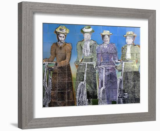 Women's Suffrage Tile Mural Outside the Auckland Art Gallery, Auckland, North Island, New Zealand, -Richard Cummins-Framed Photographic Print