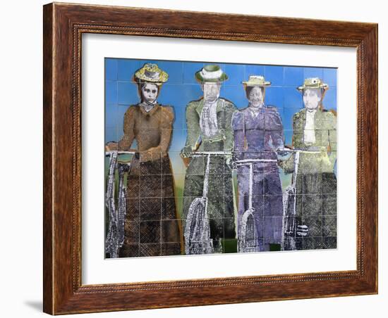 Women's Suffrage Tile Mural Outside the Auckland Art Gallery, Auckland, North Island, New Zealand, -Richard Cummins-Framed Photographic Print