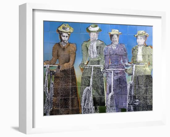 Women's Suffrage Tile Mural Outside the Auckland Art Gallery, Auckland, North Island, New Zealand, -Richard Cummins-Framed Photographic Print