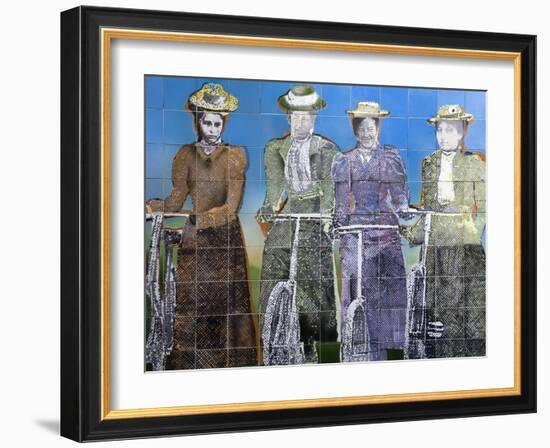 Women's Suffrage Tile Mural Outside the Auckland Art Gallery, Auckland, North Island, New Zealand, -Richard Cummins-Framed Photographic Print