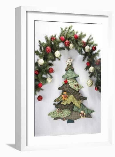 Women's Work - Patchwork Christmas Tree-null-Framed Photographic Print