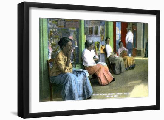 Women Selling Lottery Tickets, Panama City, Panama, C1920S-null-Framed Giclee Print