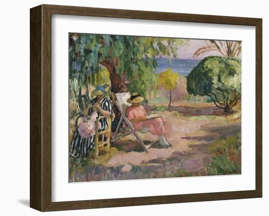 Women Sewing-Henri Lebasque-Framed Giclee Print