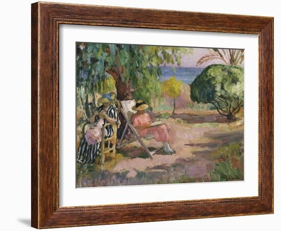 Women Sewing-Henri Lebasque-Framed Giclee Print