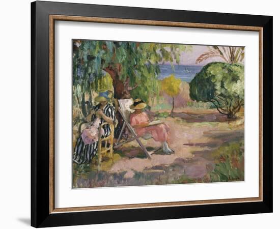 Women Sewing-Henri Lebasque-Framed Giclee Print