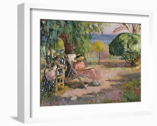 Women Sewing-Henri Lebasque-Framed Giclee Print