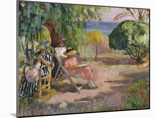 Women Sewing-Henri Lebasque-Mounted Giclee Print