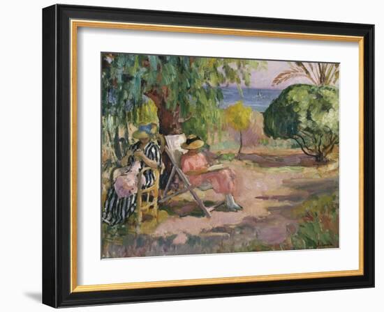 Women Sewing-Henri Lebasque-Framed Giclee Print