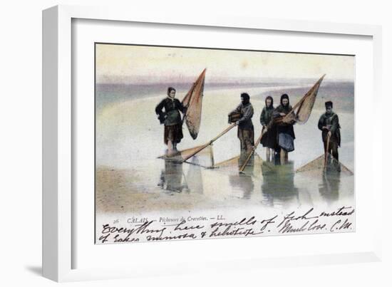 Women Shrimp Fishers, Calais, 1905-null-Framed Giclee Print