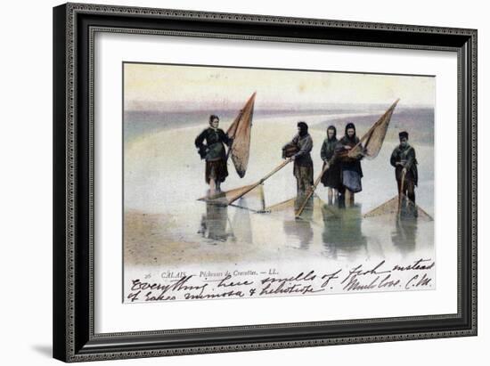 Women Shrimp Fishers, Calais, 1905-null-Framed Giclee Print