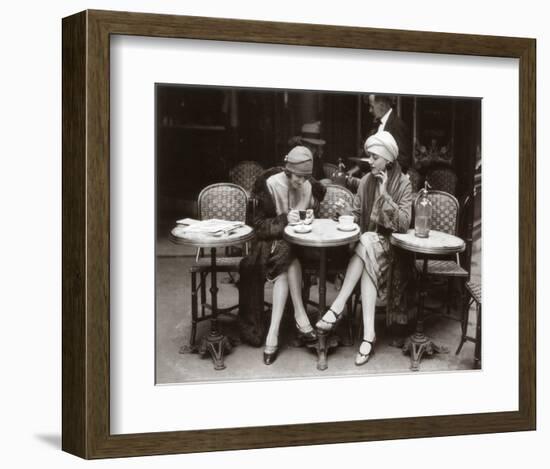 Women Sitting at a Cafe Terrace-null-Framed Art Print