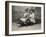 Women Sitting on a Stuffed Alligator, C.1905-null-Framed Photographic Print