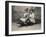 Women Sitting on a Stuffed Alligator, C.1905-null-Framed Photographic Print