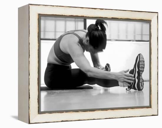 Women Stretching During Exercise Session, New York, New York, USA-Paul Sutton-Framed Premier Image Canvas