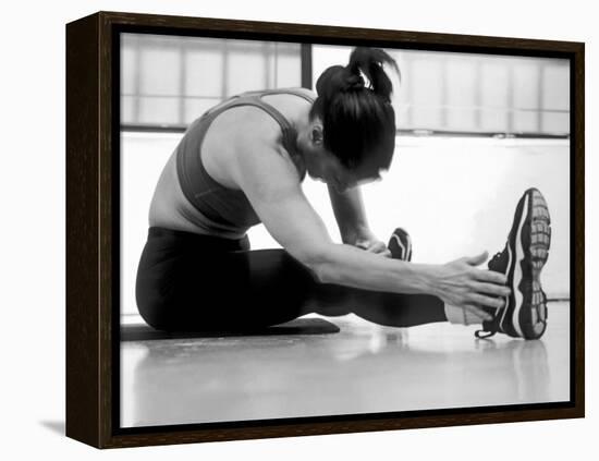 Women Stretching During Exercise Session, New York, New York, USA-Paul Sutton-Framed Premier Image Canvas