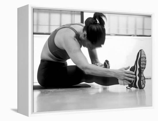 Women Stretching During Exercise Session, New York, New York, USA-Paul Sutton-Framed Premier Image Canvas