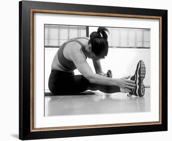 Women Stretching During Exercise Session, New York, New York, USA-Paul Sutton-Framed Photographic Print