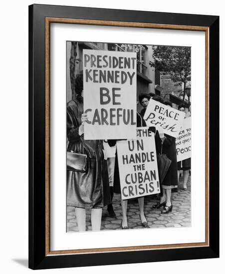 Women Strike for Peace During the Cuban Missile Crisis, Oct. 1962-null-Framed Photo