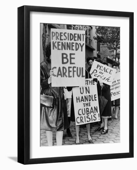 Women Strike for Peace During the Cuban Missile Crisis, Oct. 1962-null-Framed Photo